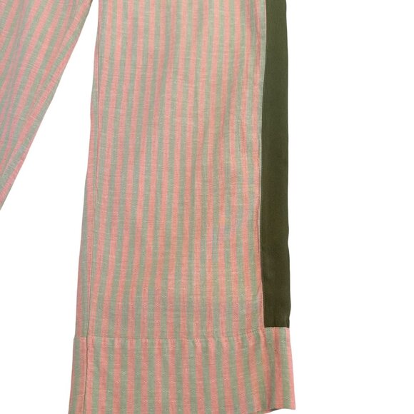 SMALL Aratta Silent Journey Boho Seven Hills Embroidered Stripe Wide Leg Pants - Picture 6 of 14